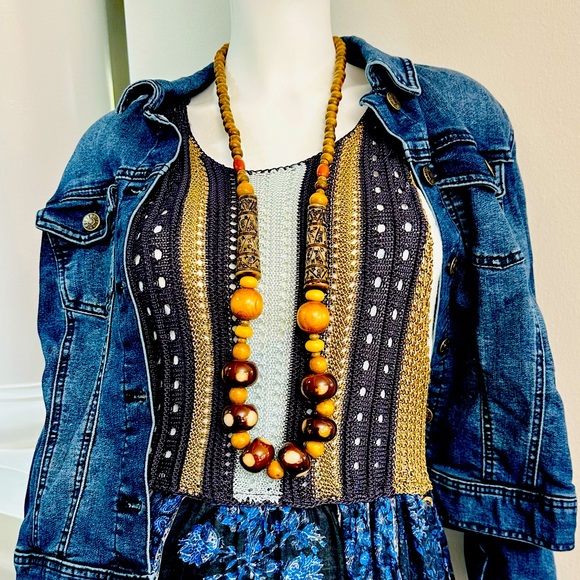 Chicos wooden fall, color, statement, necklace, unique - Picture 1 of 16